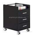 3 drawers wooden Storage Cabinets With Wheels